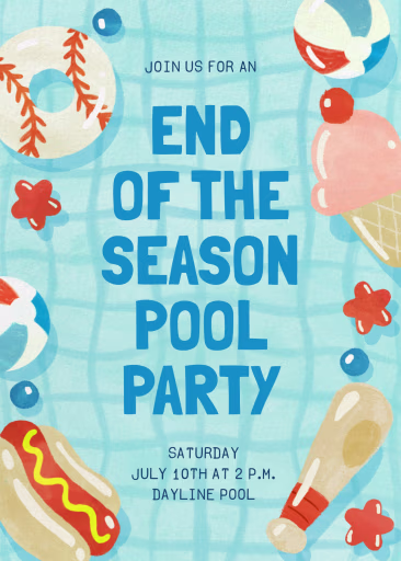 Summer Floats - Pool Party Invitation by Paperless Post