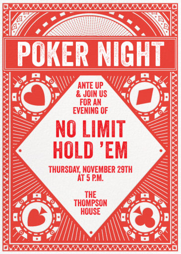 Hold 'Em - Game Night Invitation by Hello!Lucky