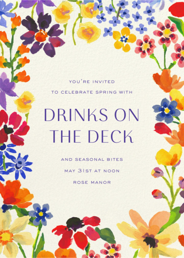 Showered in Florals - Spring Party Invitation by Liberty