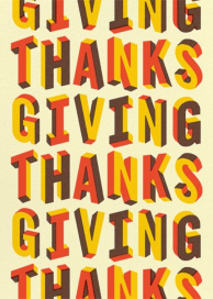 Letters of Thanks (Greeting) - Thanksgiving Card by Paperless Post