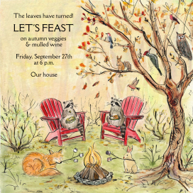 Gathering in the Garden - Fall Party Invitation by Kirby x Art