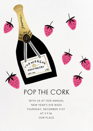 Pink Berries - New Year's Eve Invitation by Hello!Lucky