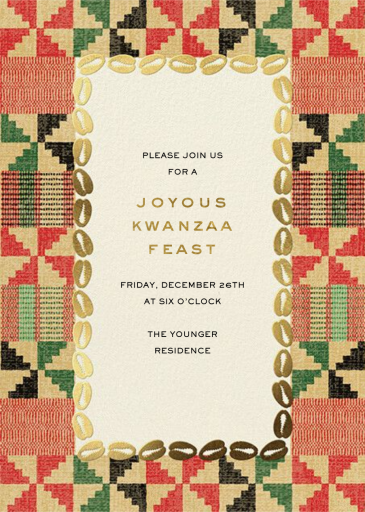 Cowrie - Kwanzaa Invitation by Paperless Post