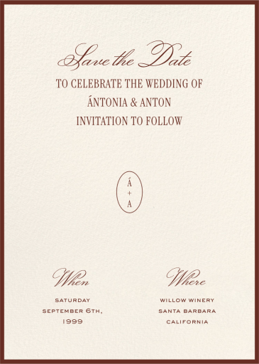 Classic Insignia - Save the Date by Paperless Post