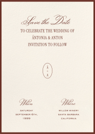 Classic Insignia - Save the Date by Paperless Post