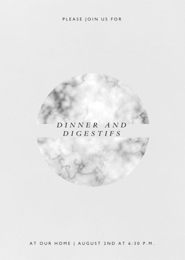 Marble Split Circle by Paperless Post