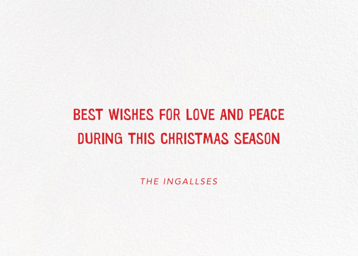 Holiday Chevy (Chris Sasaki) - Christmas Card by Red Cap Cards - Back