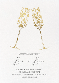 Floral Flutes - Anniversary Invitation by Paperless Post
