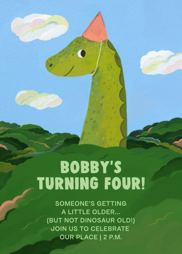 Dinosaur Party Kids Invitation