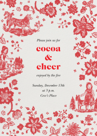 Poinsettia Party - Christmas Party Invitation by Nathalie Lété