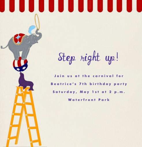 Circus Pyramid by Paperless Post