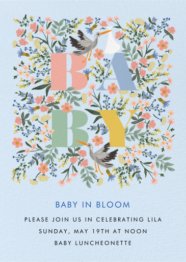 Mayfair Stork - Baby Shower Invitation by Rifle Paper Co.