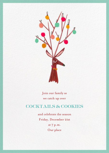 There's a Reindeer at the Door - Invitation by Mr. Boddington's Studio