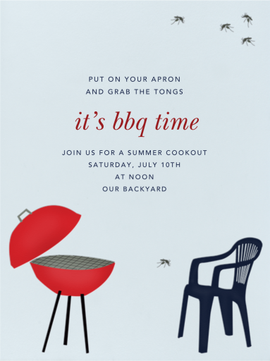BBQ and Mosquito - Party Invitation by Paperless Post