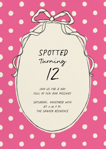 Spotted With a Bow - Birthday Invitation by Paperless Post