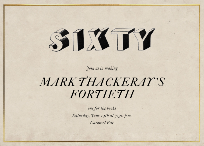 Fresh Perspective - Birthday Invitation by John Derian