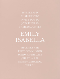 Rose - First Communion Invitation by Paperless Post