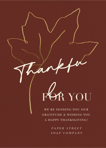 Hint of Fall - Thanksgiving Invitation by Paperless Post