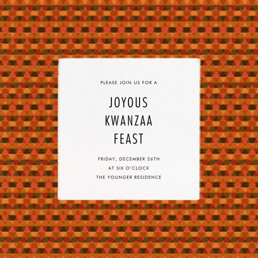 Asoke Loom - Kwanzaa Invitation by Paperless Post