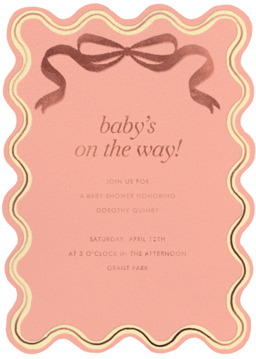 Ribbon Flourish - Baby Shower Invitation by Hello!Lucky