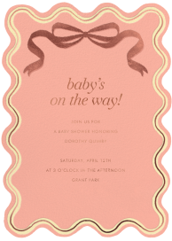 Ribbon Flourish - Baby Shower Invitation by Hello!Lucky