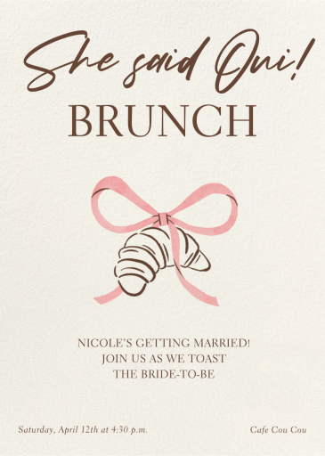 Bonjour Bebe - Bridal Shower Invitation by Paperless Post