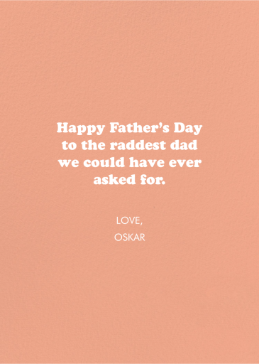 No Frills - Father's Day Card by Party Mountain - Back