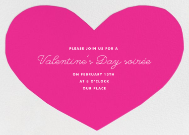Heart Indigo Bunting - Galentine's Day Invitation by The Indigo Bunting