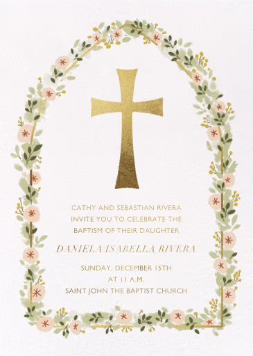 Risen - Baptism & Christening Invitation by Paperless Post