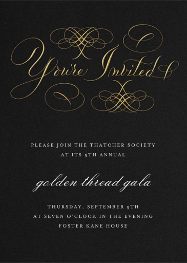 You're Invited - Gala Invitation by Bernard Maisner