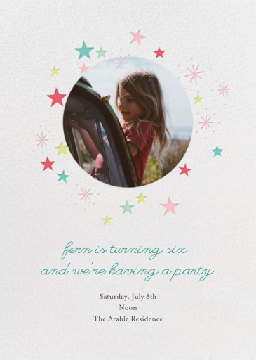 Stars Over Tiny Town (Photo) - Birthday Invitation by Little Cube