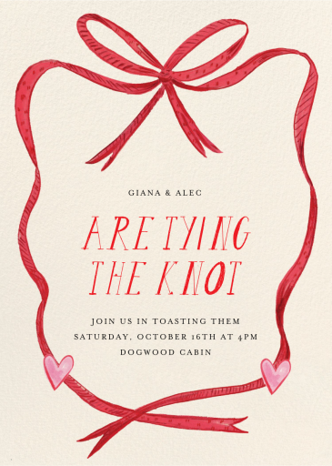 Bow Tied - Bridal Shower Invitation by Mr. Boddington's Studio