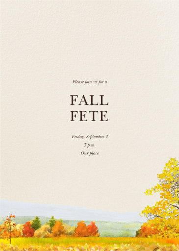 Buckhannon - Fall Party Invitation by Felix Doolittle