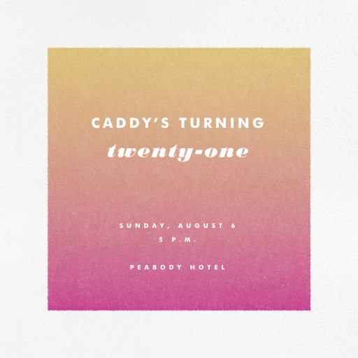 Gradient White Border - Birthday Invitation by Paperless Post