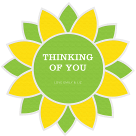 Mod Sunflower - Thank You Card by Jonathan Adler