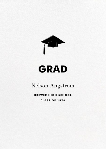 Ivory Plain - Graduation Announcement by Paperless Post