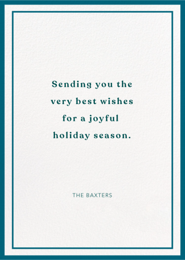 Double Border Photo - Holiday Card by Paperless Post - Back