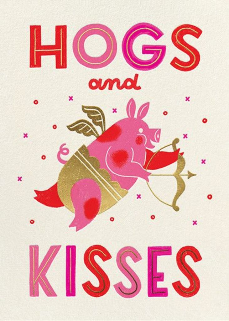 Hogs and Kisses Card