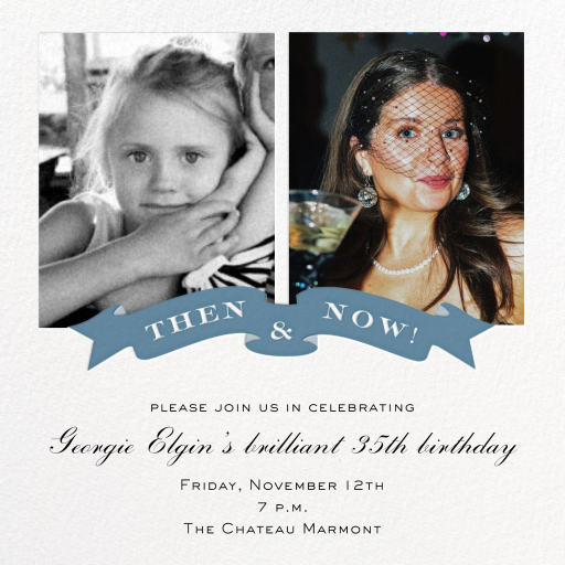 TBT Ribbon - Birthday Invitation by Cheree Berry Paper & Design