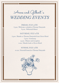 Dotted Charm - Schedule - Wedding Weekend Invitation by Paperless Post