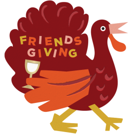 Einladung zum „Friendsgiving“-Truthahnessen