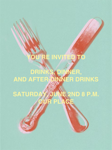 Seated Dinner in the Seventies by Paperless Post