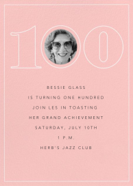 Milestone Portrait - 100th Birthday Invitation by Paperless Post