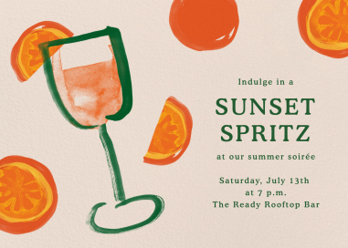 Orange Spritz Summer Invitation