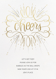 Curlicue Cheers - New Year's Eve Invitation by Paperless Post