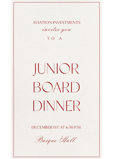 Minimalist Elegant Invitation
