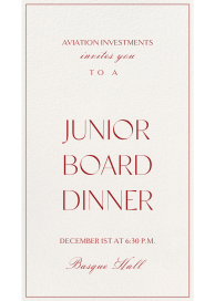 Invitación minimalista y elegante