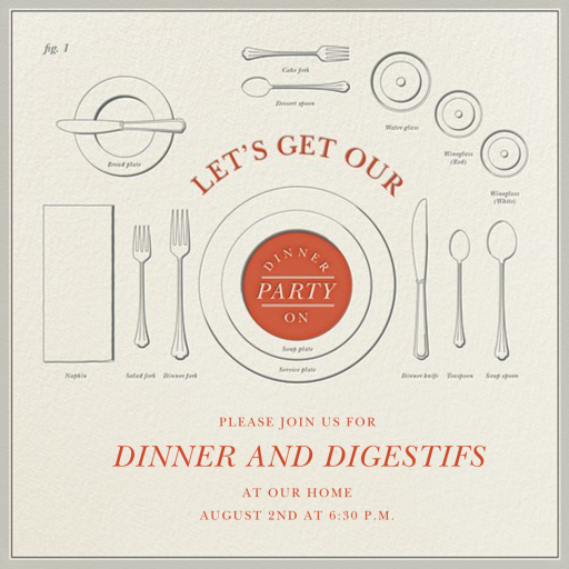 Eats and Etiquette - Party Invitation by Derek Blasberg