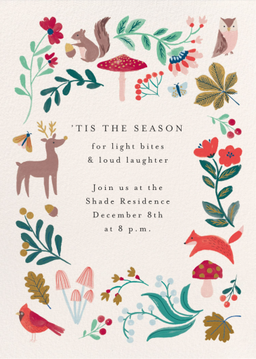 Forest Gathering - Holiday Party Invitation by Meri Meri