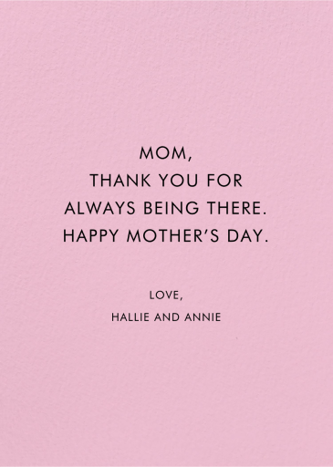 Heaven Scent - Mother's Day Card by Party Mountain - Back